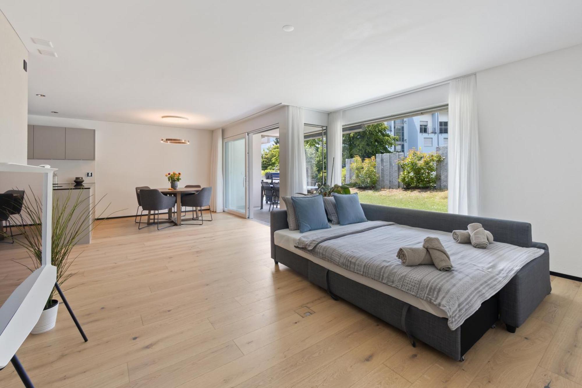 The R Apartment Zugerberg - Ev Wallbox - Terrasse 젤로드스윌 외부 사진